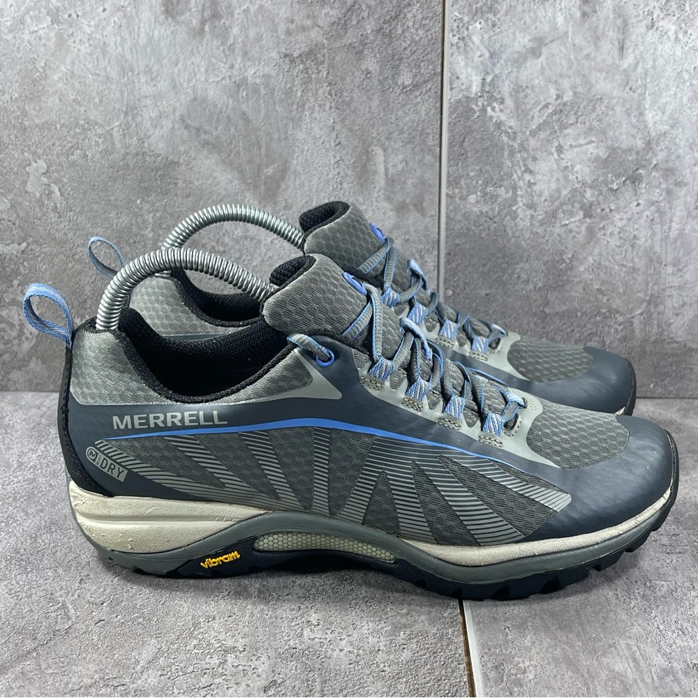 Merrell Womens Monument Grey Mesh Trail Hiking Boots Size 8.5